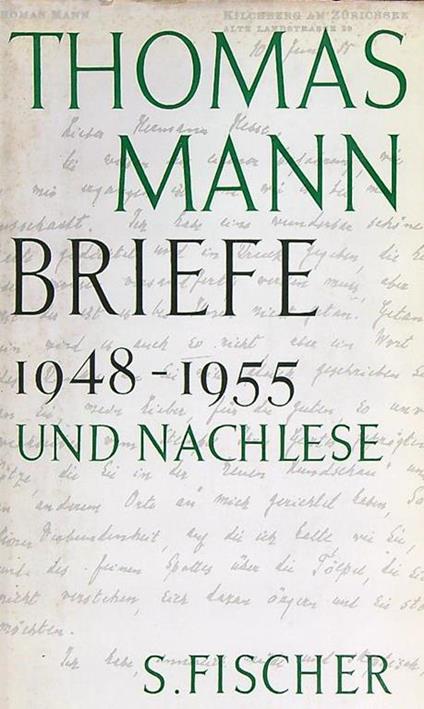 Briefe. 1948 - 1955 und Nachlese - Thomas Mann - copertina