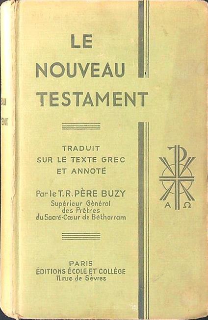 Nouveau Testament - Buzy - copertina