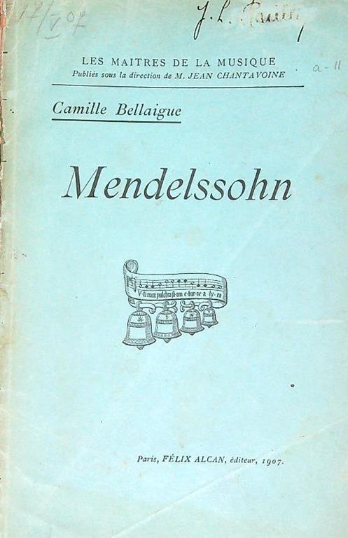 Mendelssohn - Camille Bellaigue - copertina