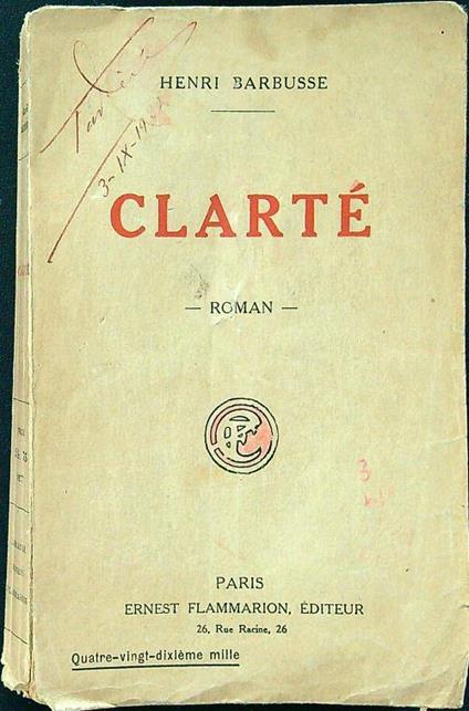 Clartè - Henri Barbusse - copertina