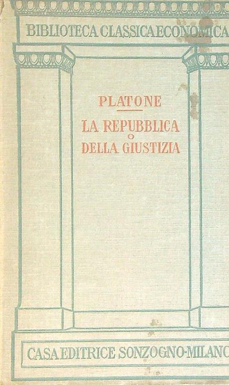 repubblica o della giustizia - Platone - copertina