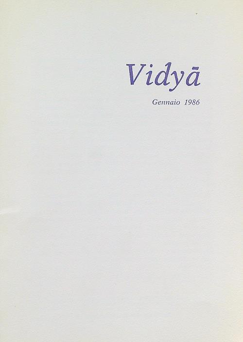 Vidya. Annata completa 1986 - copertina