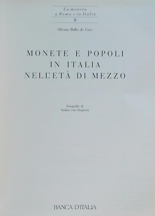 Monete e popoli in Italia nell'età di mezzo - Saskia Van Stegeren - copertina