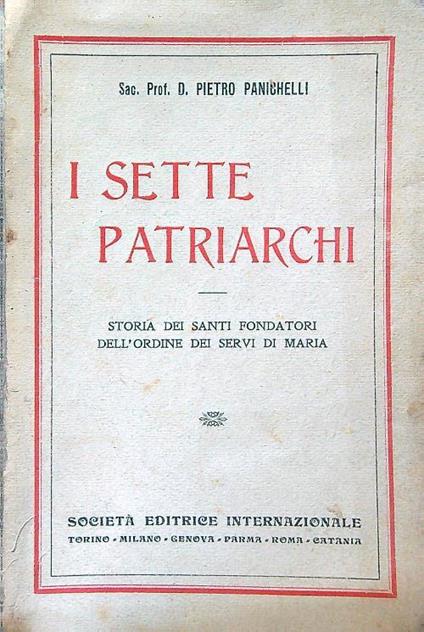 sette patriarchi - Pietro Panichelli - copertina