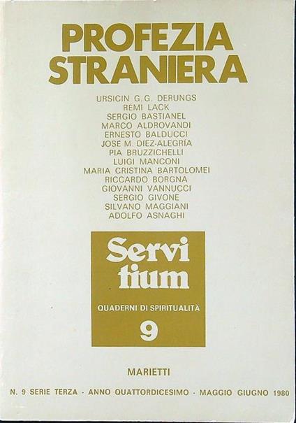 Servitium 9 Profezia straniera - copertina