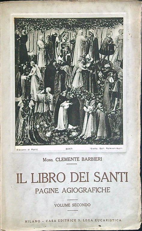 libro dei santi Vol. 2: Pagine agiografiche - Clemente Barbieri - copertina