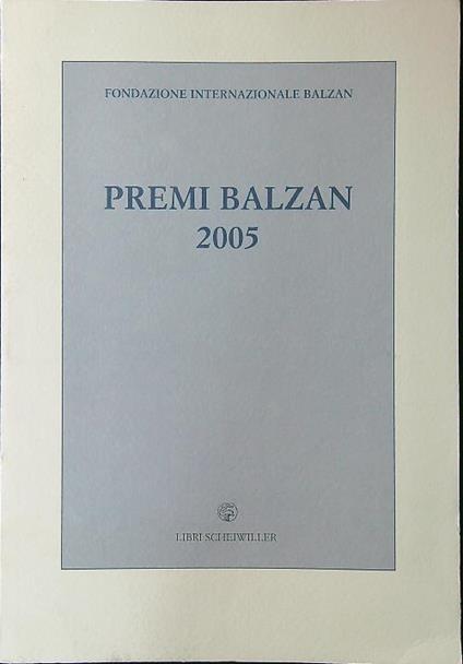 Premi Balzan 2005 - copertina