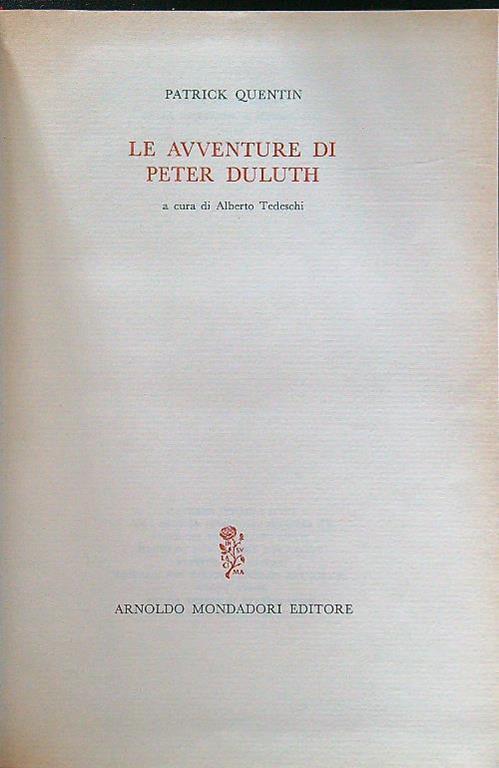 avventure di Peter Duluth - Patrick Quentin - copertina