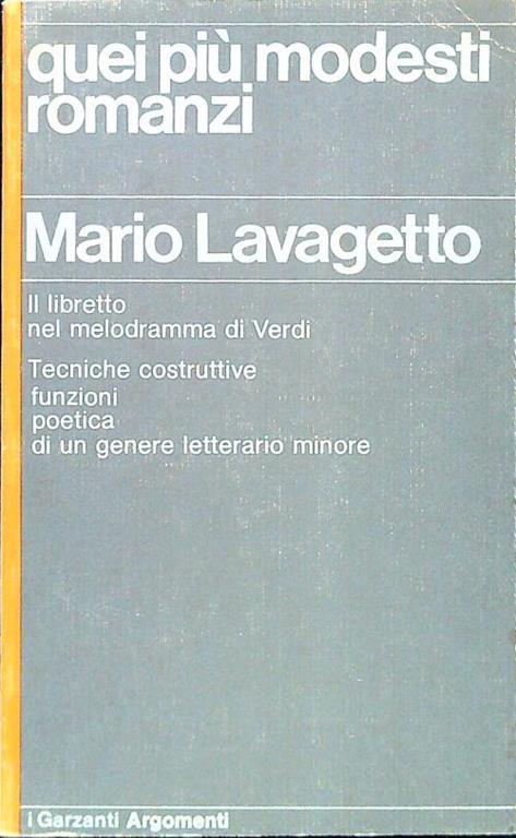 Quei più modesti romanzi - Mario Lavagetto - copertina