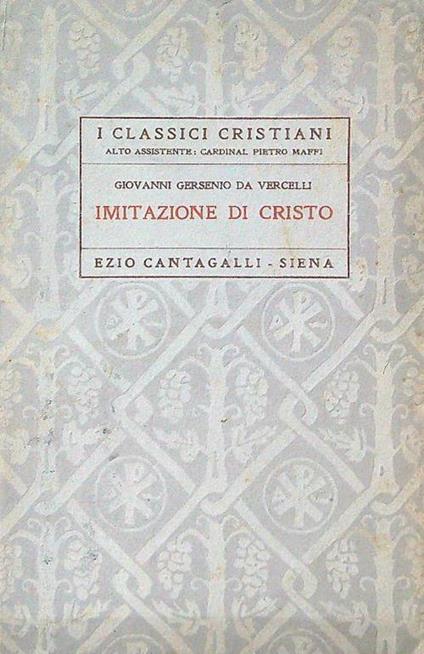 Imitazioni di Cristo - Giovanni Gersenio da Vercelli - copertina