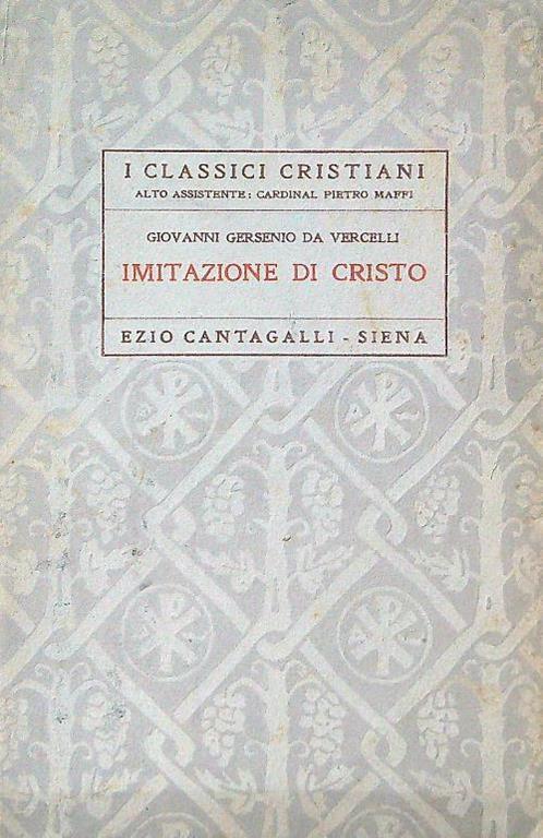 Imitazioni di Cristo - Giovanni Gersenio da Vercelli - copertina