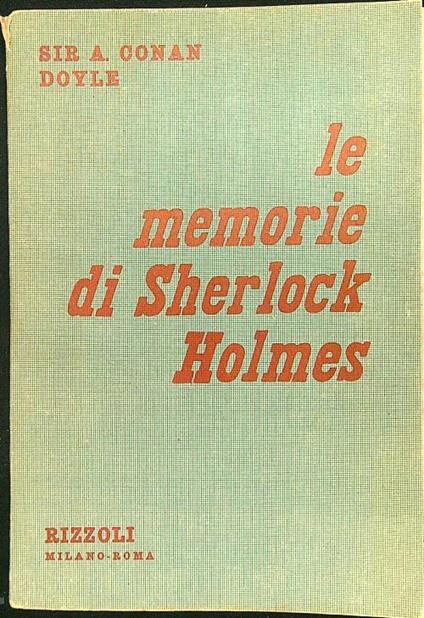 memorie di Sherlock Holmes - Arthur Conan Doyle - copertina