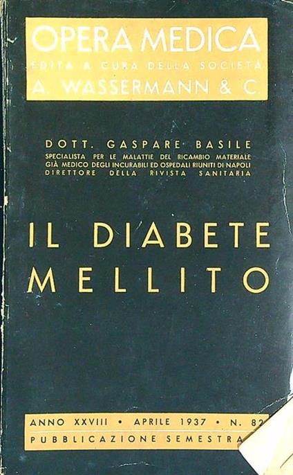 diabete mellito - Gaspare Basile - copertina