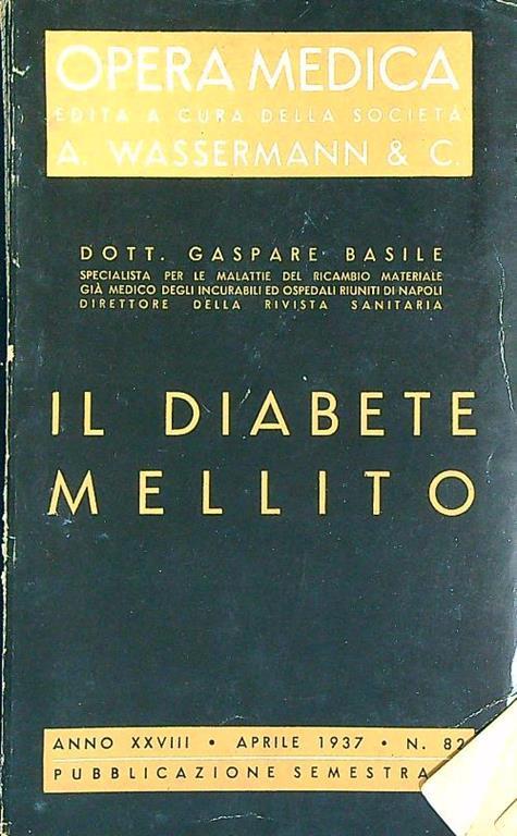 diabete mellito - Gaspare Basile - copertina