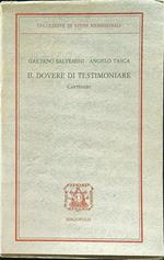 dovere di testimoniare