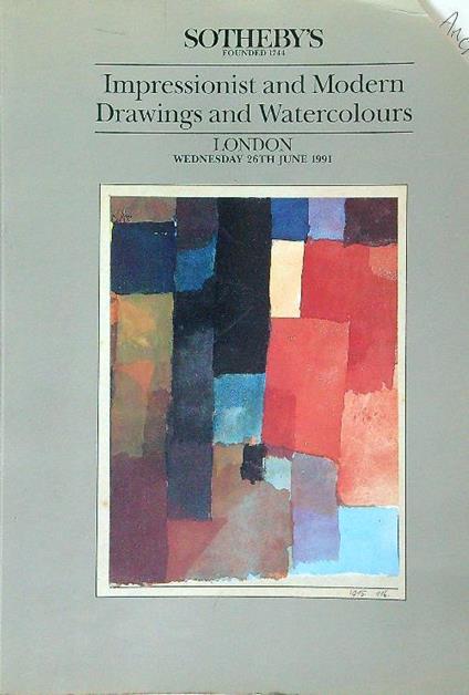 Sotheby's. Impressionist and Modern Drawings and Watercolours - copertina