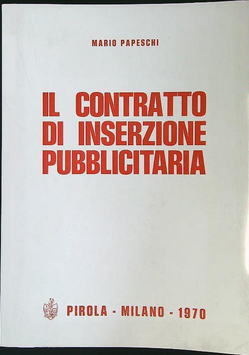 contratto di inserzione pubblicitaria - Marco Papeschi - copertina