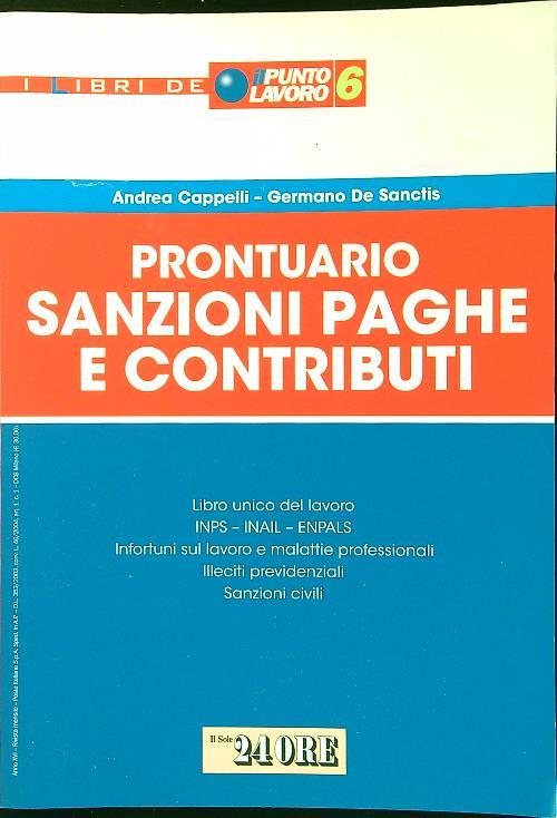 Prontuario sanzioni paghe e contributi