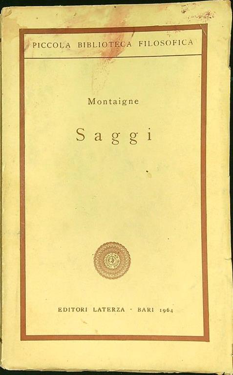 Saggi - Michel de Montaigne - copertina