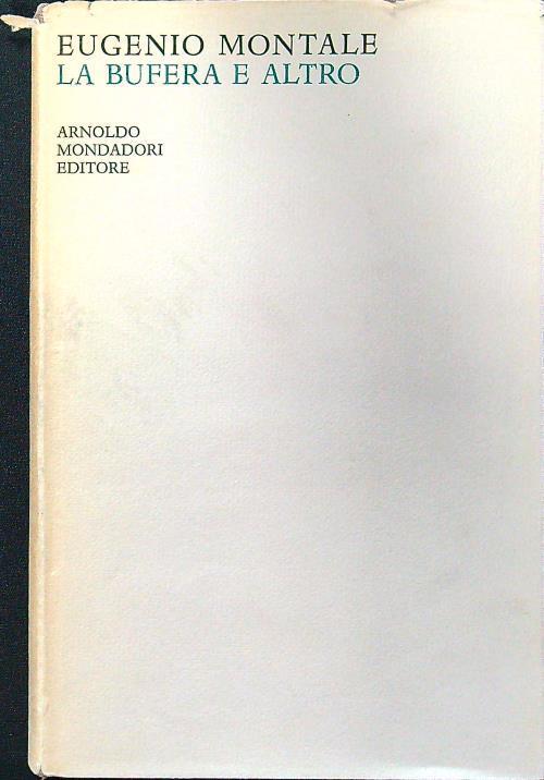 bufera e altro - Eugenio Montale - copertina