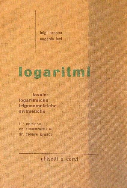 Logaritmi - Luigi Brasca - copertina