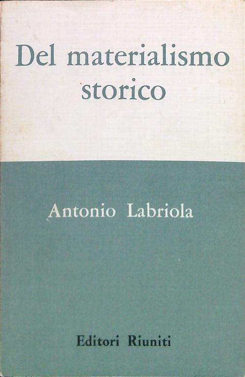 Dal materialismo storico - Antonio Labriola - copertina