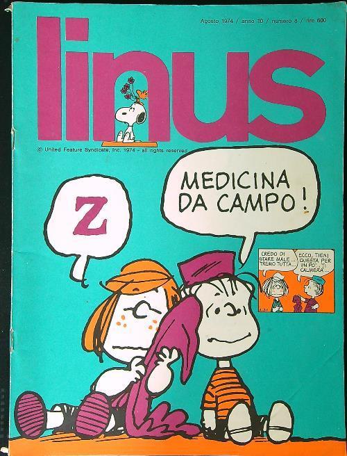 Linus n. 8 / agosto 1974 - copertina