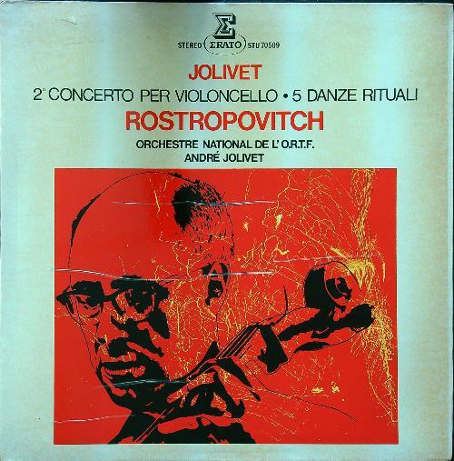Jolivet 2 concerto per violoncello 5 danze rituali vinile