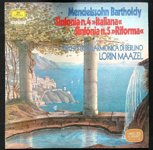 Sinfonia n.4 e n.5 Bartholdy vinile - Maazel - copertina