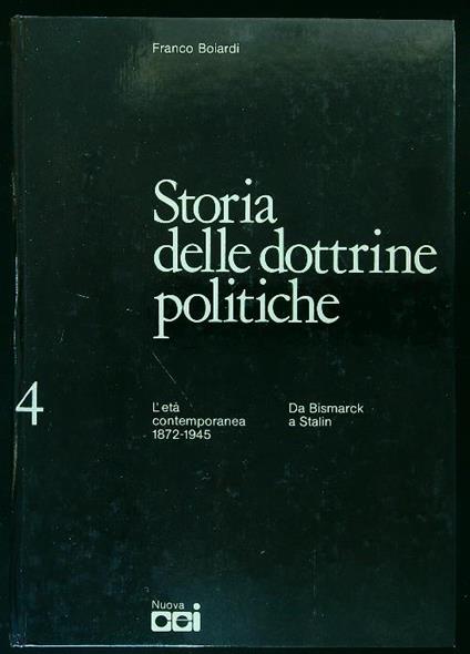Storia delle dottrine politiche vol. IV - Franco Boiardi - copertina