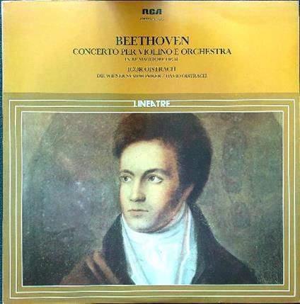 Beethoven Concerto per violino e orchestra vinile - Oistrach - copertina