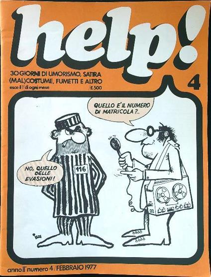 Help! n. 4/febbraio 1977 - Emilio Isca - copertina