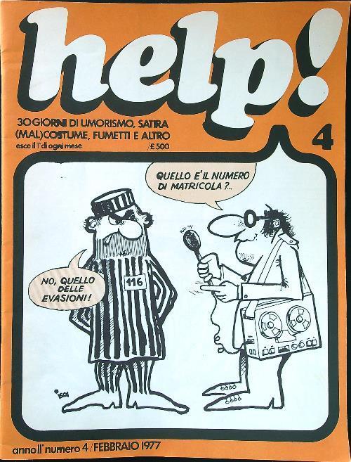 Help! n. 4/febbraio 1977 - Emilio Isca - copertina
