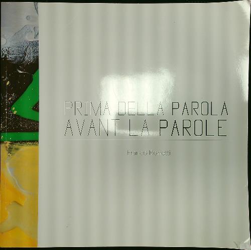 Prima della parola - Franco Bonetti - copertina