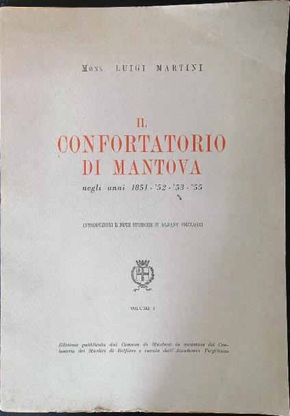Il confortatorio di Mantova vol. I - Luigi Martini - copertina