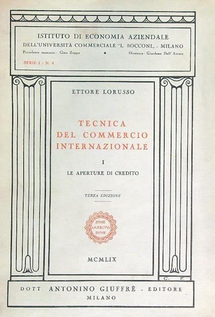 Tecnica del commercio internazionale 1 - Ettore Lorusso - copertina