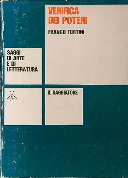 Verifica dei poteri - Franco Fortini - copertina