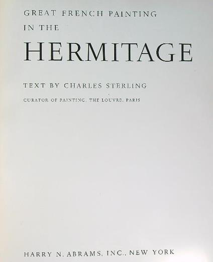 Great French Painting in the Hermitage - Charles Sterling - copertina