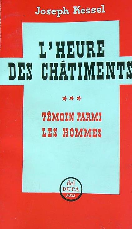 L' Heure des châtiments - Joseph Kessel - copertina