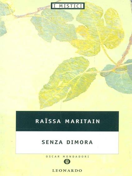 Senza dimora - Raissa Maritain - copertina