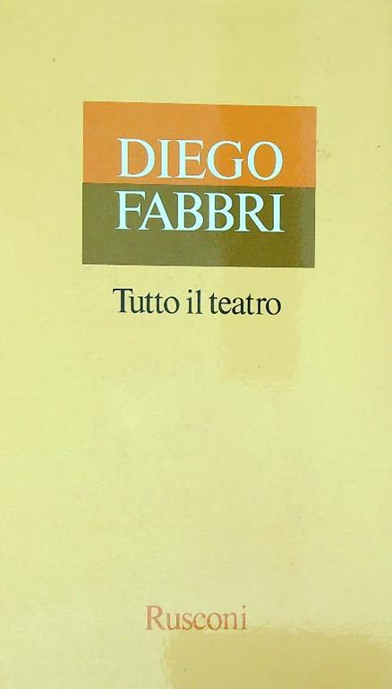 Tutto il teatro 2vv - Diego Fabbri - copertina
