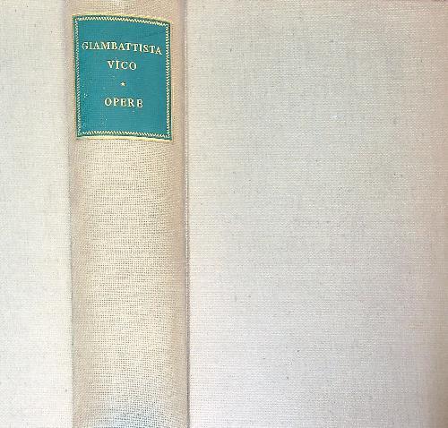 Opere - Giambattista Vico - copertina