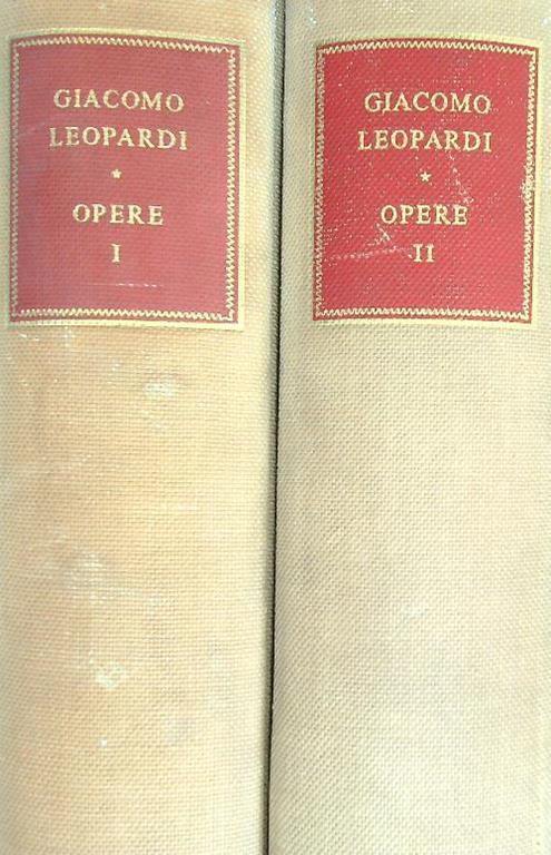 Opere.2vv - Giacomo Leopardi - copertina