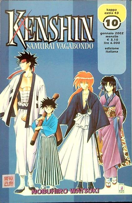 Kenshin samurai vagabondo 10 - Nobuhiro Watsuki - copertina