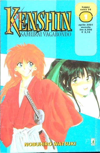 Kenshin samurai vagabondo 1 - Nobuhiro Watsuki - copertina