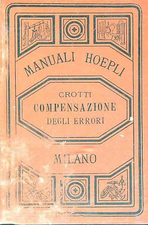 Sulla compensazione degli errori - Francesco Ciotti - copertina