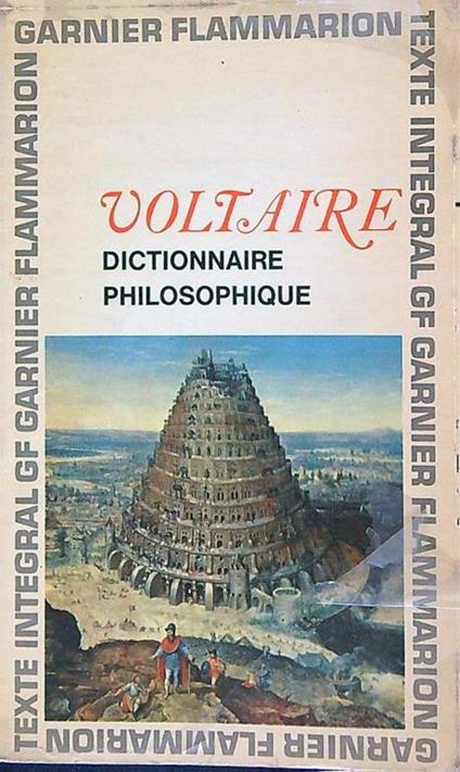 Dictionnaire Philosophique - Voltaire - copertina