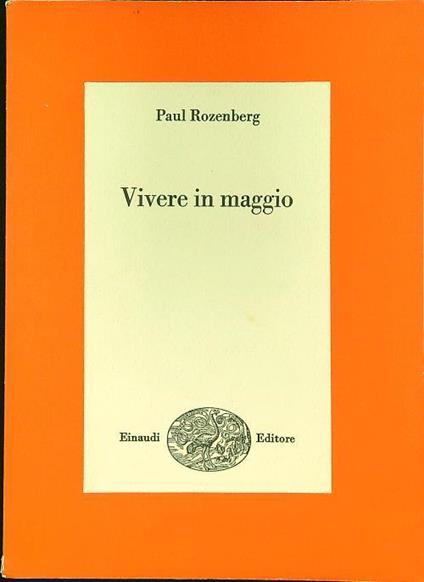 Vivere in maggio - Paul Rozenberg - copertina
