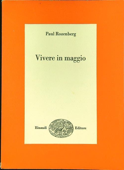 Vivere in maggio - Paul Rozenberg - copertina
