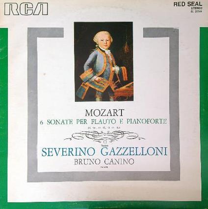 Mozart 6 sonate per flauto e pianoforte. Vinile - copertina